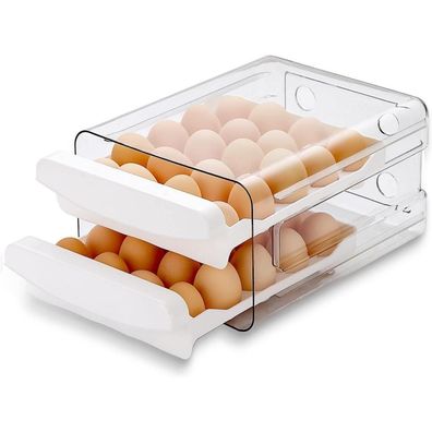 Eierbehälter 40 Gitter 2 Schichten Eierhalter Eierschublade Aufbewahrungsbox