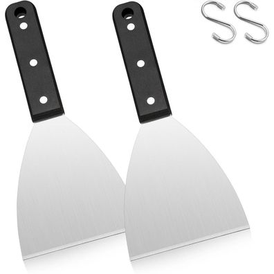Grillspachtel Set 2 Stück Edelstahl Spachtel ABS-Kunststoffgriff