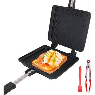 Bobikuke Doppelseitige Pfanne Antihaftbeschichtet Camping Toaster