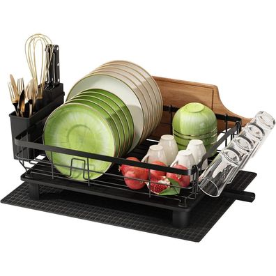 Abtropfgestell Geschirr Edelstahl Utensilienhalter Black