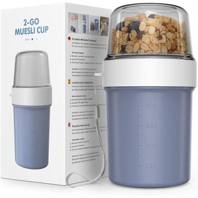 Jim's Store Müslibecher to Go Becher 560ml 310ml Auslaufsicher Joghurtbecher