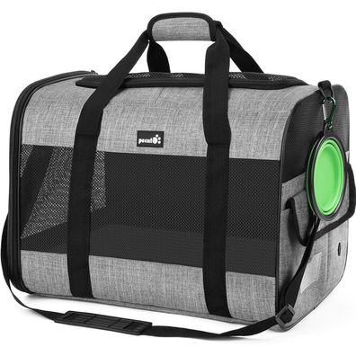 Pecute Hundetasche Faltbar Hundebox Auto Atmungsaktives Netzgewebe Katze Hund