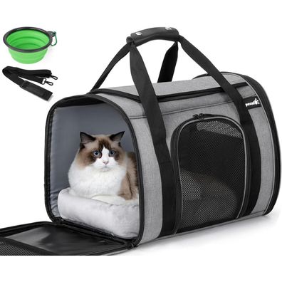 Pecute Transportbox Katze Haustiernest Faltbare Katzentasche Hundetragetasche