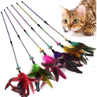Katzenspielzeug Federstab Teleskop interaktiv 6er Pack Aidiyapet