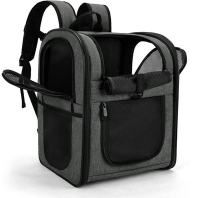 Apollo Walker Haustier Rucksack Tragetasche 2-12kg Hunde Katzen faltbar Grey