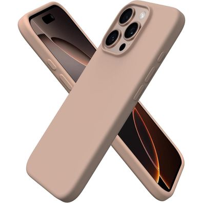 iPhone 16 Pro Hülle Silikon 6,3 Zoll Flüssigsilikon Wüstensand