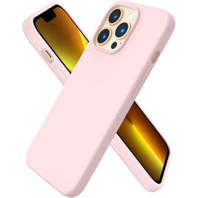 Ornarto iPhone 13 Pro 6,1 Silikon Case Ultra Dünn Voller Schutz Pink