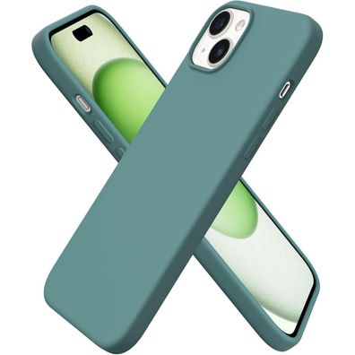 Ornarto iPhone 15 Plus Hülle Silikon 6,7 Zoll 2023 Piniengrün