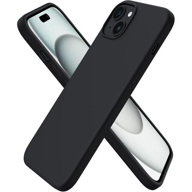 Ornarto iPhone 15 Plus Hülle Silikon 6,7 Zoll Schwarz 2023