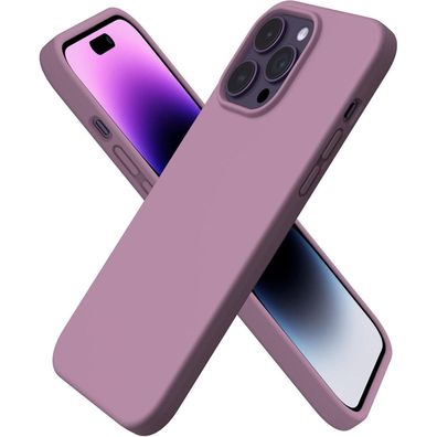 iPhone 14 Pro Max Hülle 6,7 Zoll 2022 Silikon Case Flüssig Voller Schutz Lila