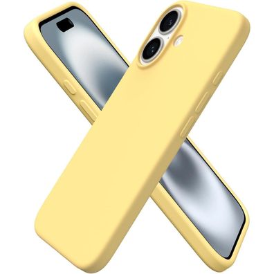 iPhone 16 Hülle Silikon 6,1 Zoll dünne flüssiges Silikon stoßfeste Schutzhülle