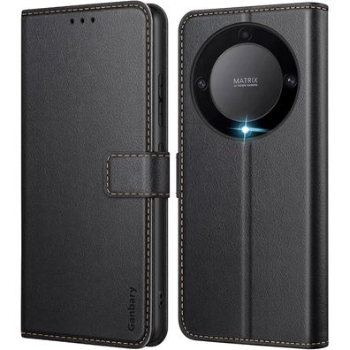 Ganbary Handyhülle für Honor Magic5 Lite Lederklapphülle Kartenschlitze