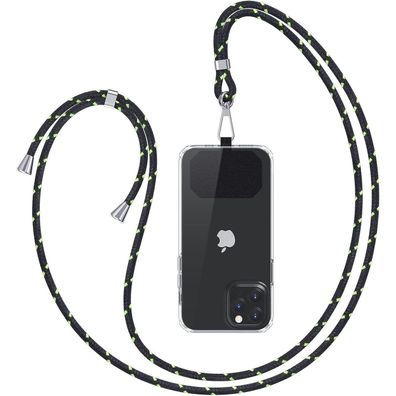 Handykette Universal zum Umhängen - Schwarz und Grün, Smartphone