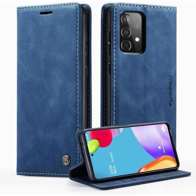 CaseMe Samsung Galaxy A52S 5G/ A52 Hülle Premium Leder Tasche Blau