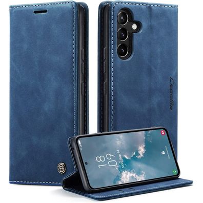 KZB Handyhülle Samsung Galaxy A54 5G Leder Klapp Case Blau