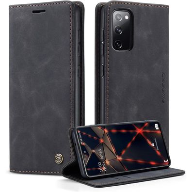 CaseMe Samsung Galaxy S20 FE 5G/4G Handyhülle Schwarz Magnet Standfunktion