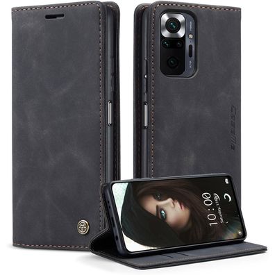 Handyhülle Xiaomi Redmi Note 10 Pro/Note 10 Pro Max Leder Schwarz