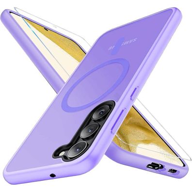 Samsung Galaxy S22 5G Magnetische Hülle mit Schutzfolie Schwarz