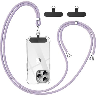 caslord Handykette Universal mit 2 Stück Patch - Lila