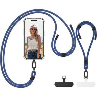 Handykette Universal für alle Smartphones Hals- & Handgelenkhalterung Blau