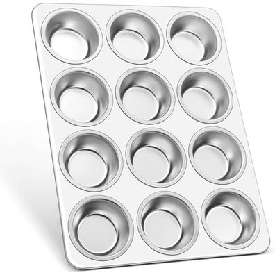 Edelstahl Muffinform für 12 Muffins Backblech Bake Form Küchenhelfer