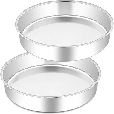 Joyfair Edelstahl Backformen Set Rund Kuchenform 25cm Spülmaschinenfest