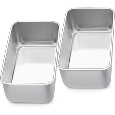 Edelstahl Brotbackform 2er Set 23x12x6cm Gesund Spülmaschinenfest