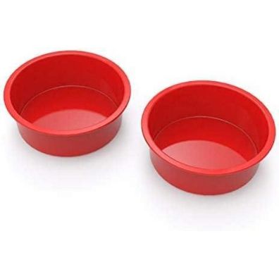 SILIVO Silikon Backform 15 cm Rund Antihaft für Kuchen 2 Stück