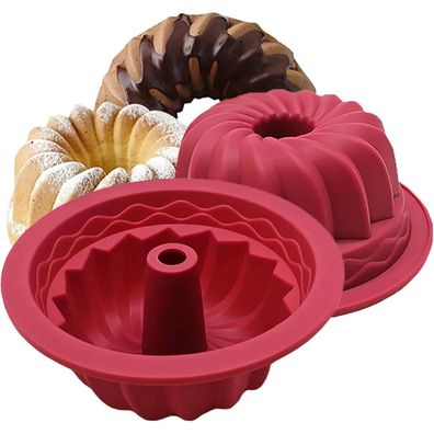 Silikon Gugelhupfform Ø 23 cm antihaftend Backform für Kuchen Brot Gelatine