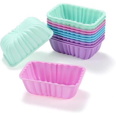 12er Mini Muffins Backform Silikon Kuchenform Wiederverwendbar Vier Farben