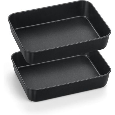 Onader Mini Antihaft Backblech 2er Set Edelstahl Brownies Lasagne 23,8x18x5 cm 2