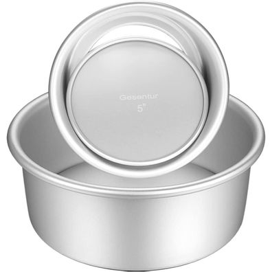 Gesentur Kuchenform Rund Backformen Set Eloxiertes Aluminium Antihaft 2 Größen