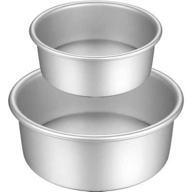 Gesentur Kuchenform Set (6"/7") aus eloxiertem Aluminium, rund, mit abnehmbarem