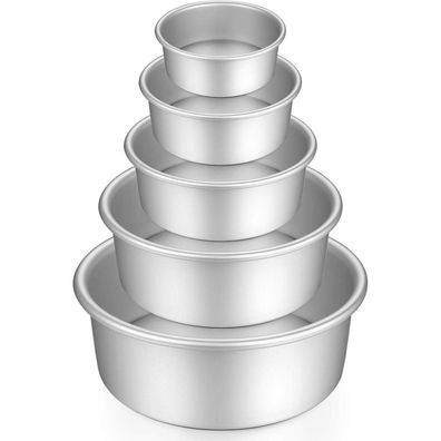Kuchenform Set Rund Backformen aus Eloxiertem Aluminium Antihaftbeschichtung 5