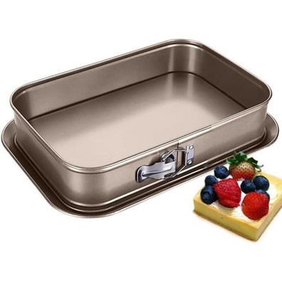 Antihaftbackform Rechteckig Springform Kuchenform Viereckig Tiramisu Gold