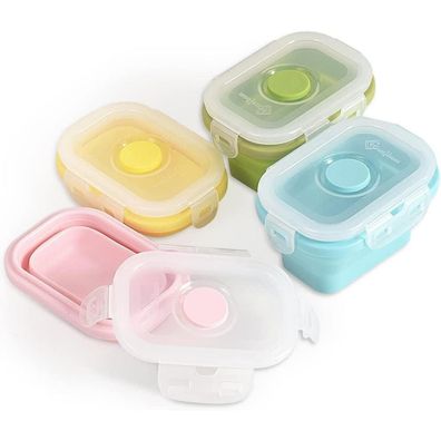Cozihom Lebensmittelbehälter Silikon Schnappdeckel stapelbar 4x 150ml