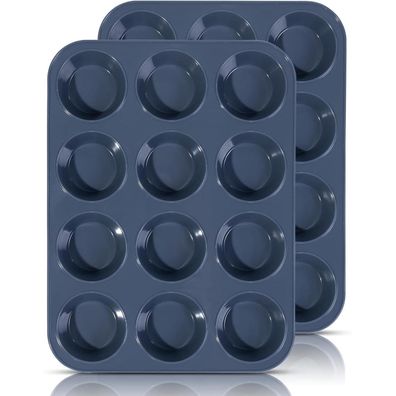 Silikon Muffinform Antihaft Backblech für Muffins Cupcakes Kuchen 33 x 25 x 3 cm