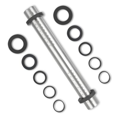 Edelstahl Nudelholz mit einstellbaren Ringen, Antihaft Teigroller 35cm