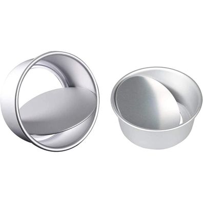 Mirrwin Tortenform Backform Set Aluminium Antihaft 6 Zoll 8 Zoll Silber