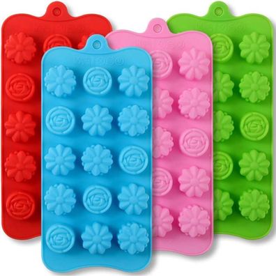 Newk Silikonformen Blumenform 15 Mulden Antihaft Lebensmittelsilikon