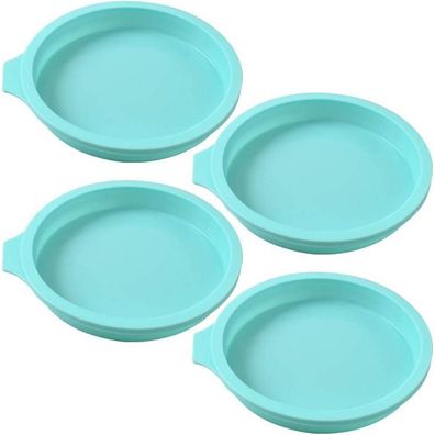 Newk Silikon Runde Kuchenform 4er Pack 6 Zoll für Kuchen Seife Harz - Antihaft