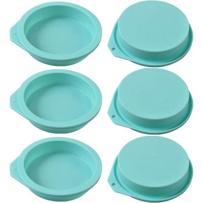 Silikon-Kuchenformen 6er Pack Antihaft Backform Muffinform Harzform 4 Zoll