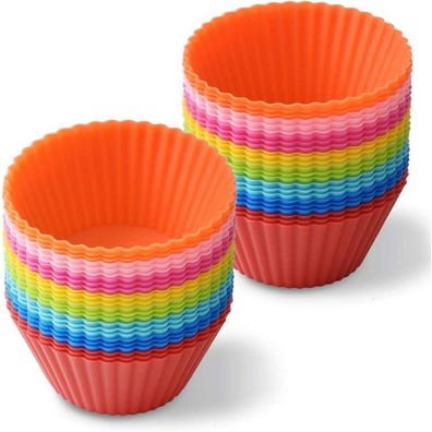 Silikon-Backförmchen 48 Stück antihaft Cupcake Muffins lebensmittelecht