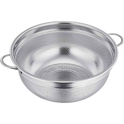 Homikit Edelstahl Sieb 20cm Abtropfsieb mit Griffen für Nudeln Obst Gemüse