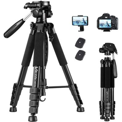 Victiv Kamera Stativ 52–185cm Höhe 3-Wege-Kopf Aluminium DSLR Nikon Sony
