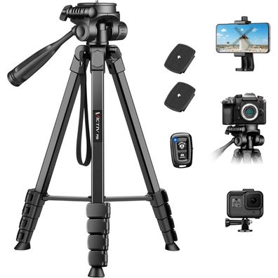 Neues Victiv Kamera Stativ 172cm Aluminium 3-Wege-Kopf DSLR iPhone Smartphone