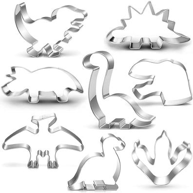 8-teiliges Dinosaurier Ausstecher Set für Kinder Dino Party