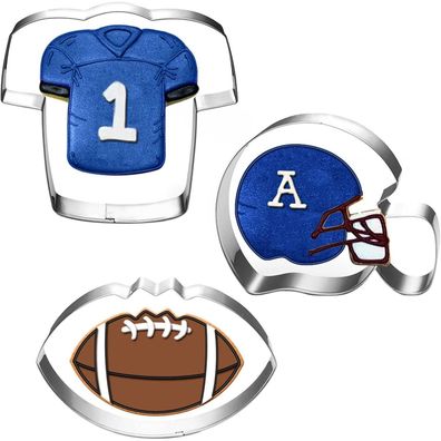 UKoosien Football Ausstechformen Set-3 Stück für Kinder