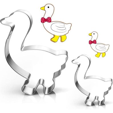 Martinsgans Ausstecher Set - 2 Stück - Herbst Weihnachten Kinder Cookie Cutter