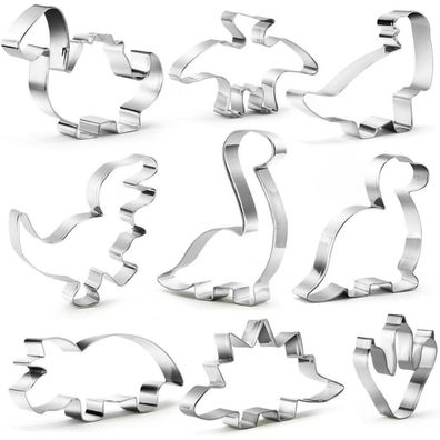 Dino Ausstecher Set 9-teilig Edelstahl für